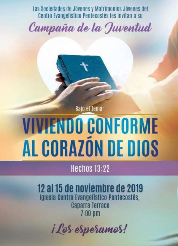 Campa&ntilde;a de la Juventud &ldquo;VIVIENDO CONFORME AL CORAZ&Oacute;N DE DIOS&rdquo; - AMIP Asociaci&oacute;n Misionera de Iglesias Pentecostales